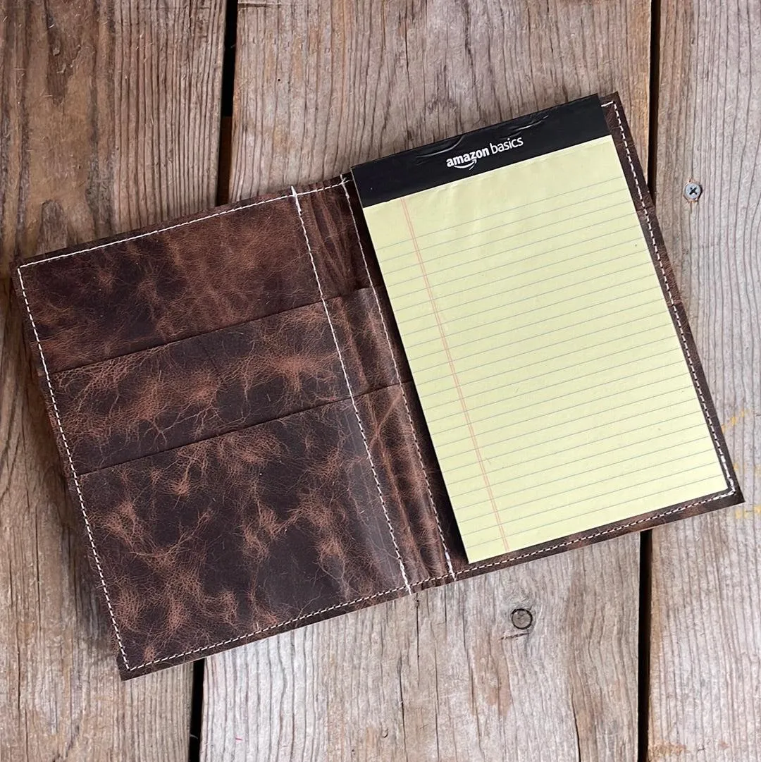 043 Small Notepad Cover - Brindle w/ No Embossed