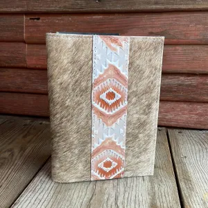 054 Small Notepad Cover - Brindle w/ Copper Penny Aztec