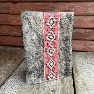 063 Small Notepad Cover - Brindle w/ Printed Aztec