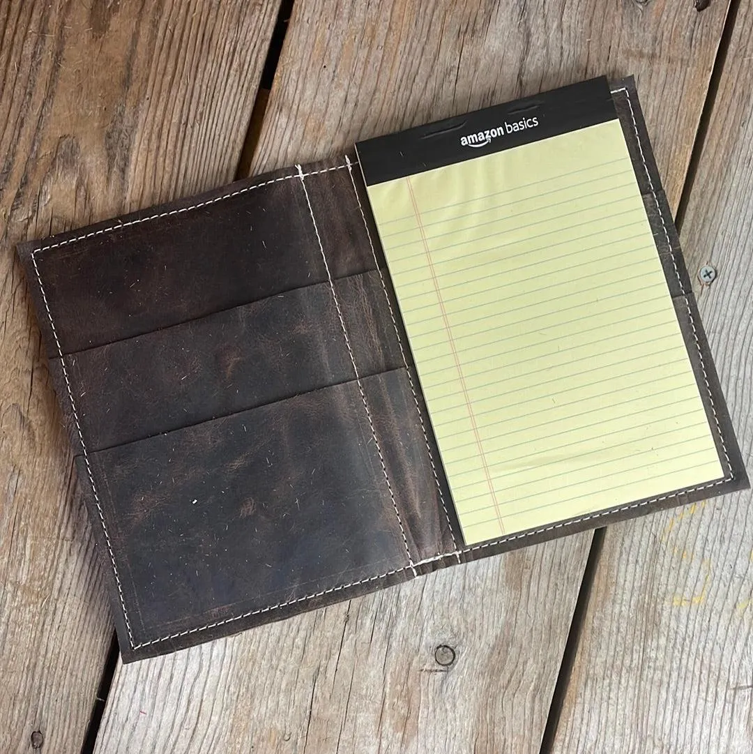 067 Small Notepad Cover - B&W Speckle w/ Western Sunset