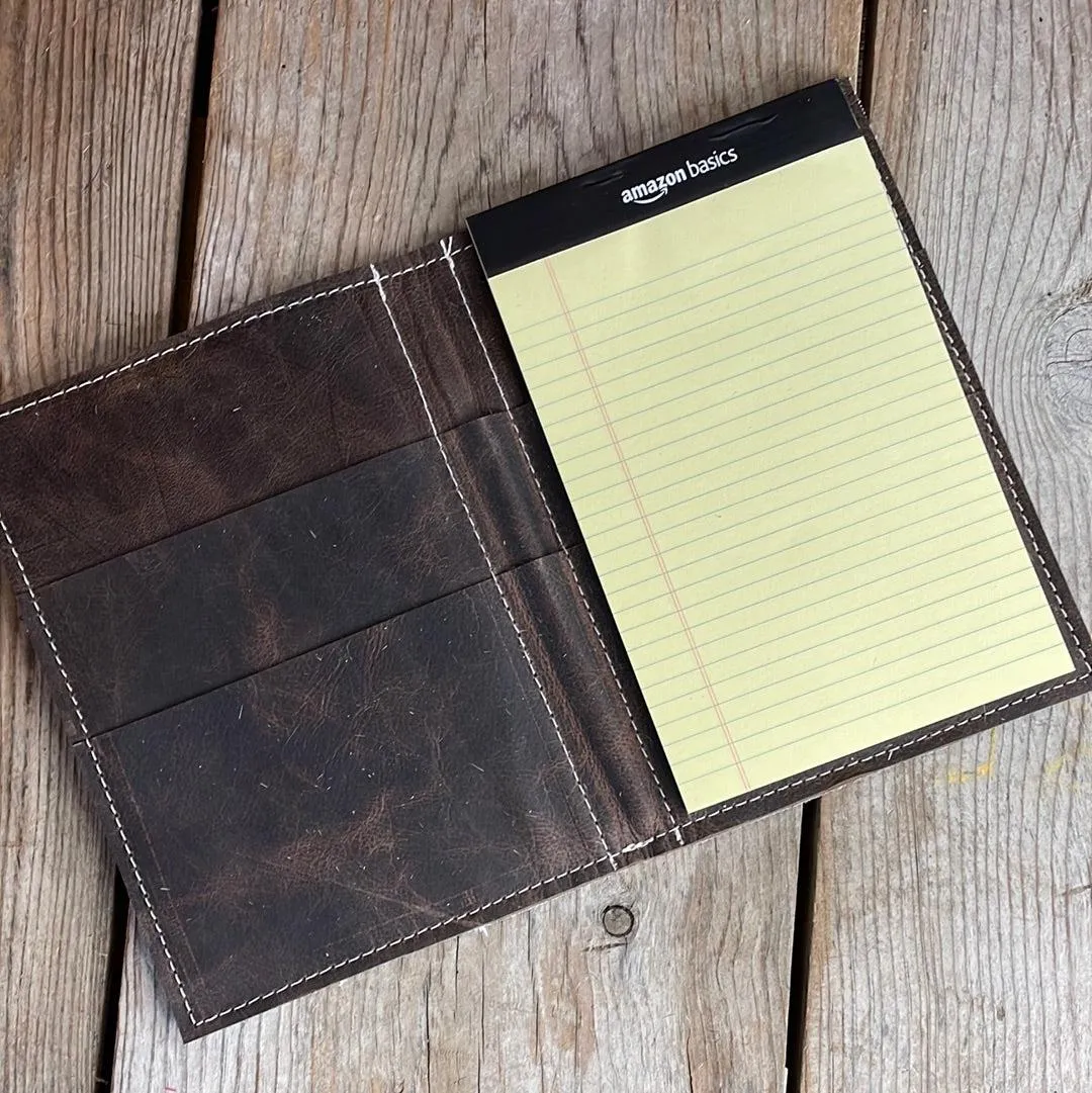 083 Small Notepad Cover - Brindle w/ Margarita Skulls