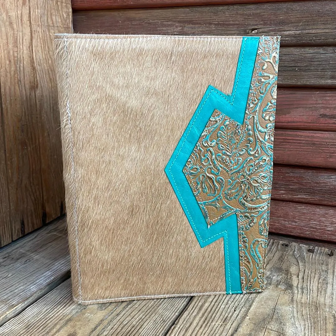 147 Large Notepad Cover - Palomino w/ Patina Tool