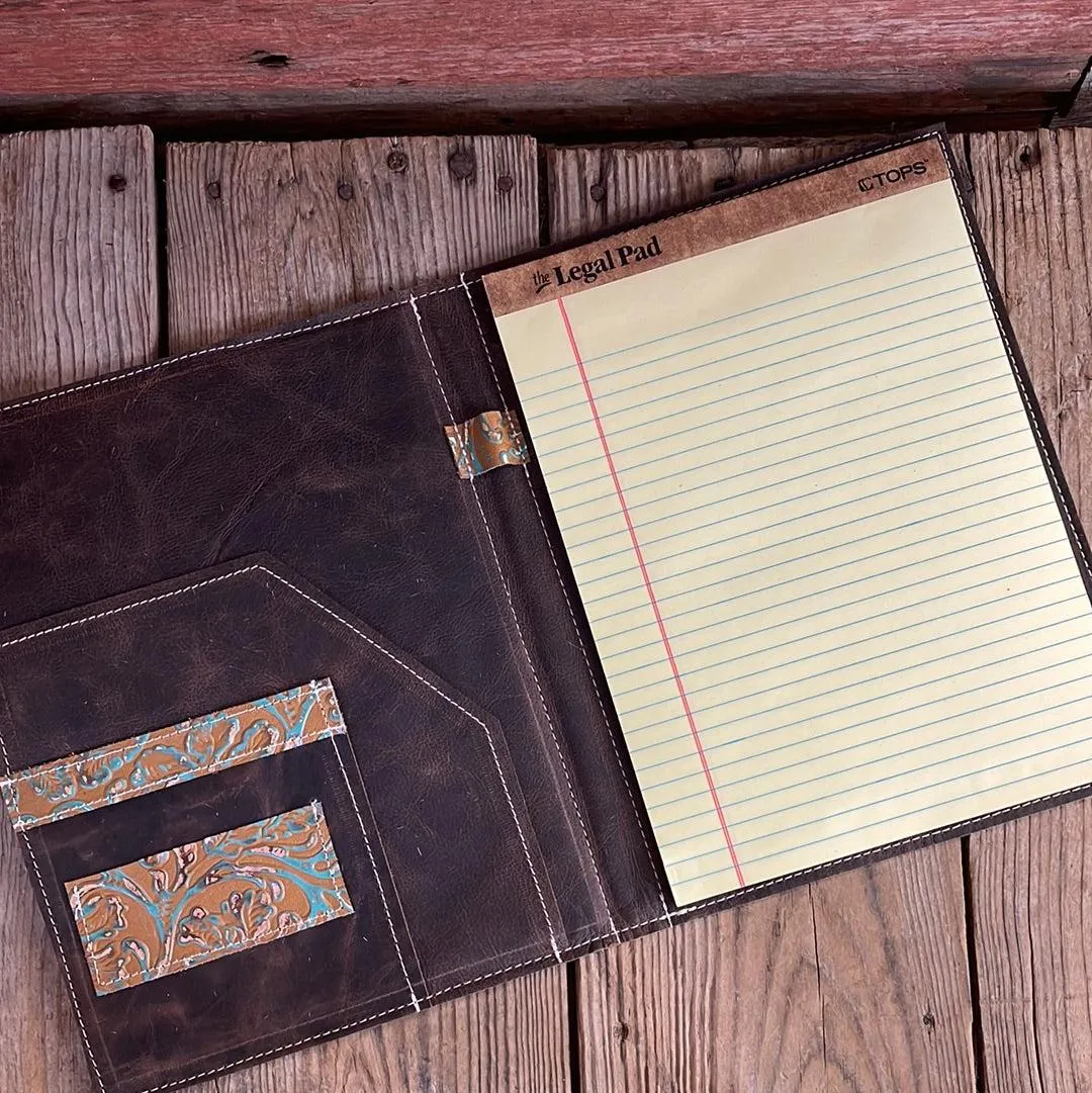 147 Large Notepad Cover - Palomino w/ Patina Tool