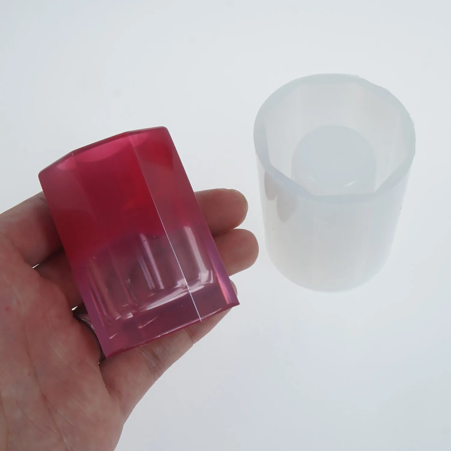 1pc Silicone Pen Holder Mold polygon Pen Container Mold Pen Box Mold Desktop Decoration 10370751