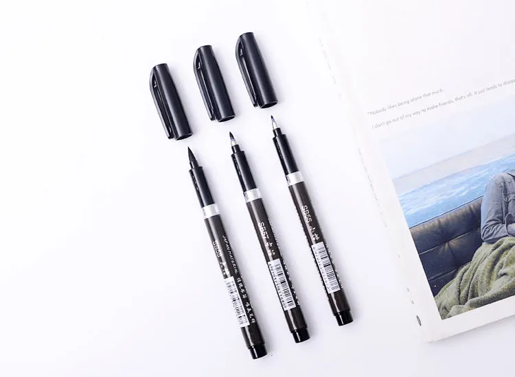 3 pcs Multi-function Calligraphy Pen Marker