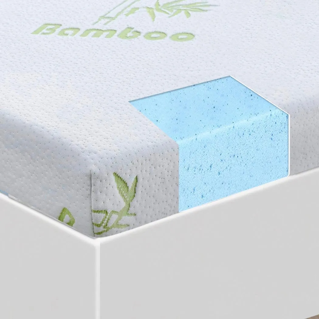 8cm Thickness Cool Gel Memory Foam Mattress Topper Bamboo Fabric Double
