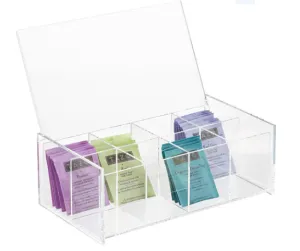 Acrylic 8 Compartment Tea Box