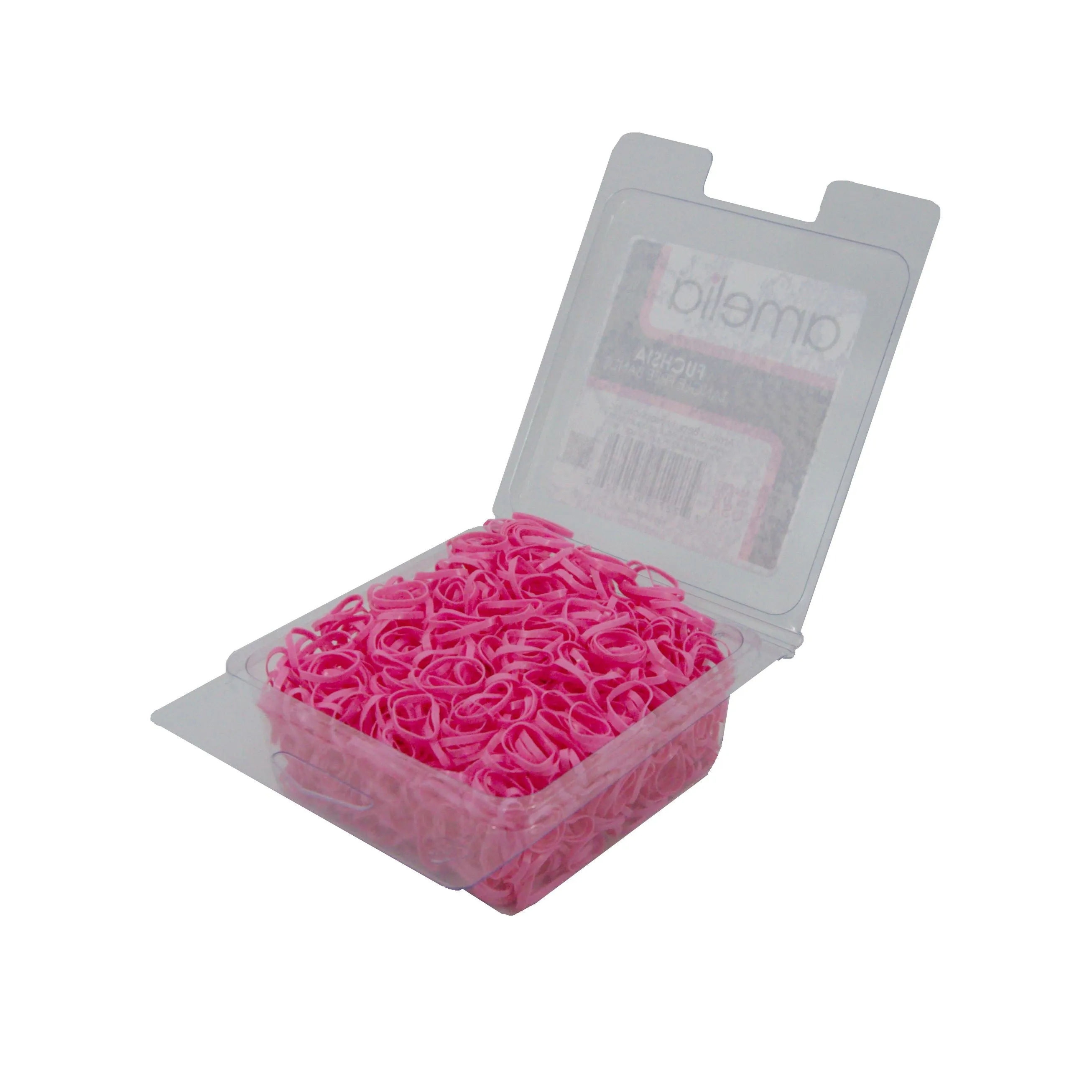 Amelia Beauty | 1/2in, Fuchsia, Tangle Free Elastic Pony Tail Holders | Made in USA, Ideal for Ponytails, Braids, Twists. For Women, Girls. Pain Free, Snag Free, Easy Off | 1000 Pack