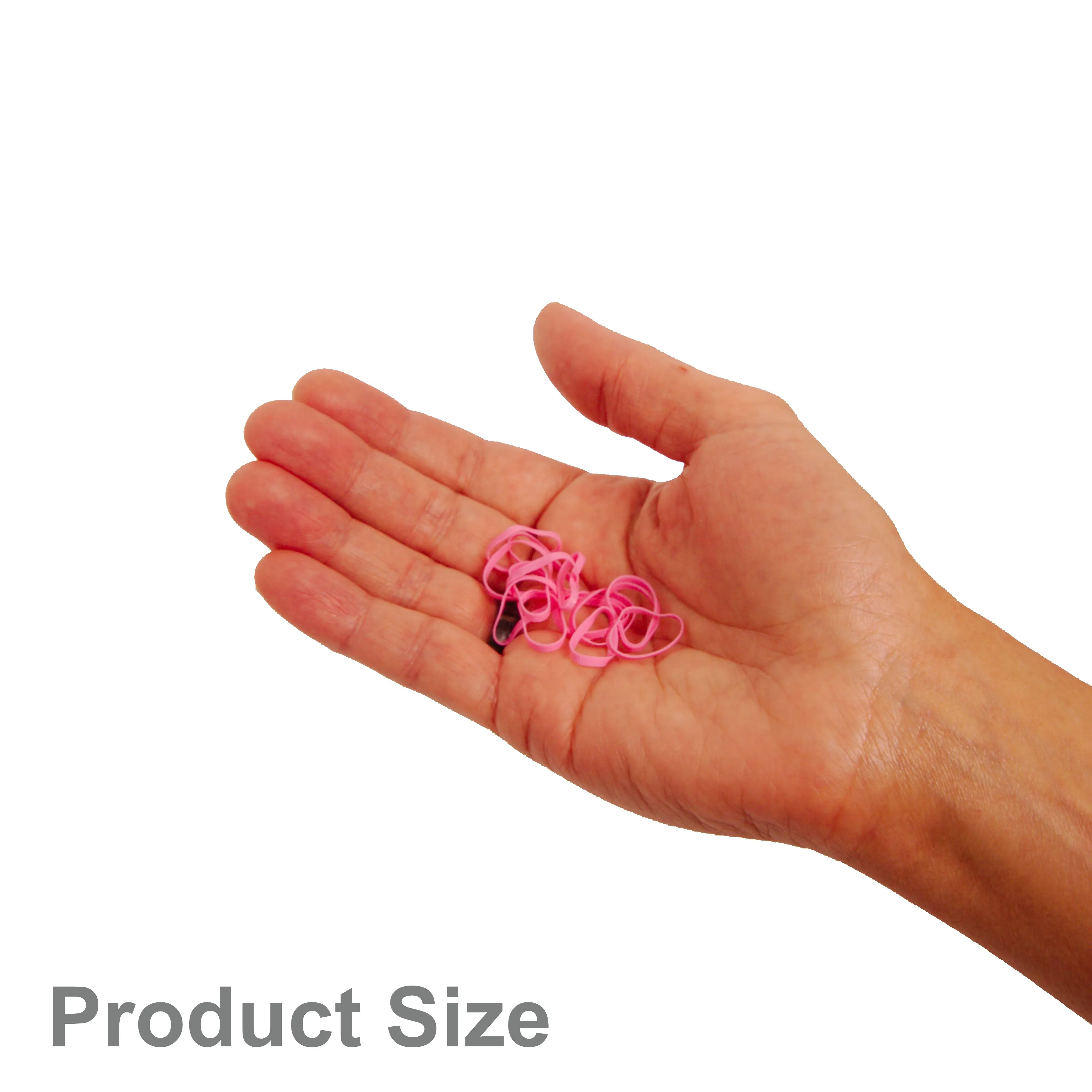 Amelia Beauty | 1/2in, Pink, Elastic Rubber Band Pony Tail Holders | Made in USA, Ideal for Ponytails, Braids, Twists, Dreadlocks, Styling Accessories for Women, Men and Girls | 1000 Pack