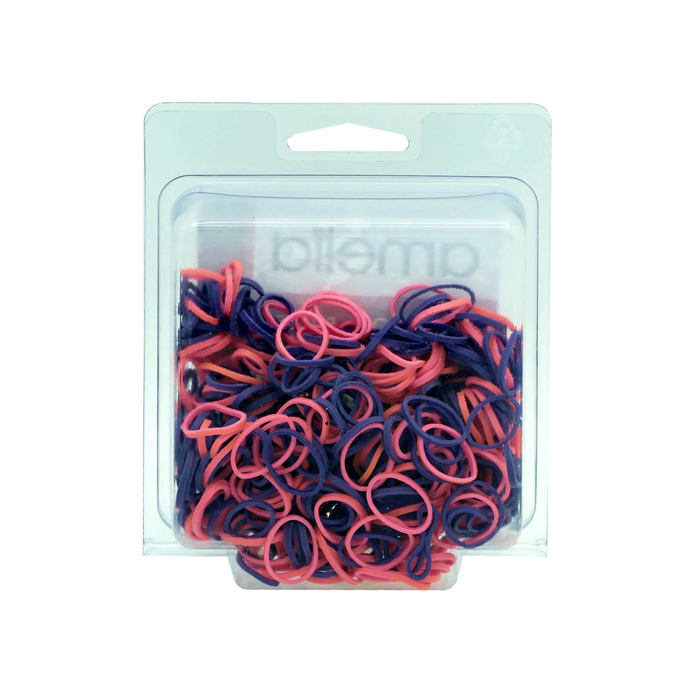 Amelia Beauty | 1/2in, Purple and Fuchsia Mix, Elastic Rubber Band Pony Tail Holders | Made in USA, Ideal for Ponytails, Braids, Twists, Dreadlocks, Styling Accessories for Women, Men and Girls | 500 Pack