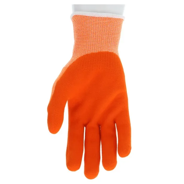 ANSI A6 Cut Pro / Cut Resistant Gloves, 13 Gauge Hypermax Shell, Sandy Foam Nitrile Coated Palm Dip, Hi-Vis Orange, 92730HV (1 Pair)