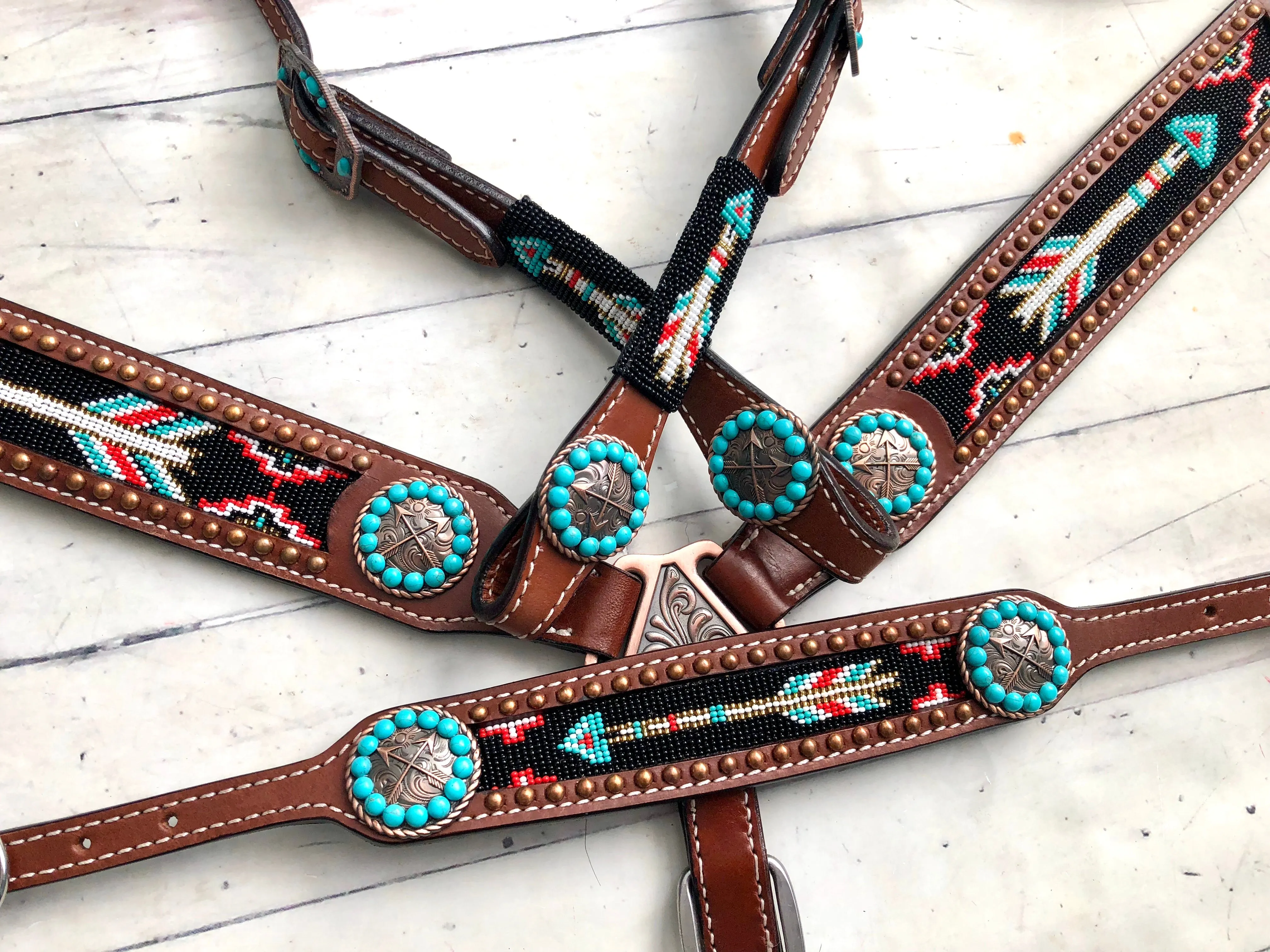 Arrow Beaded Wither Strap