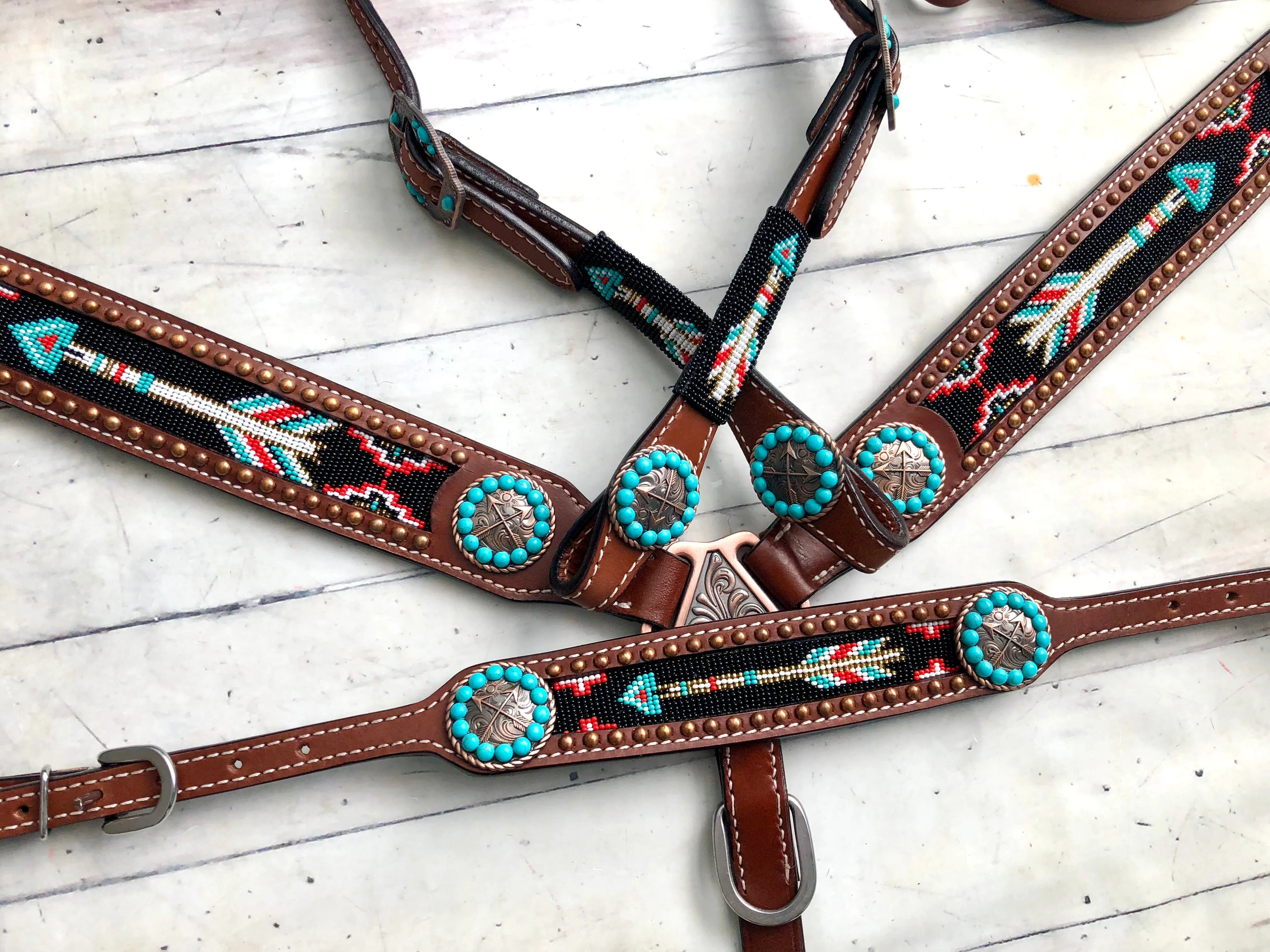 Arrow Beaded Wither Strap