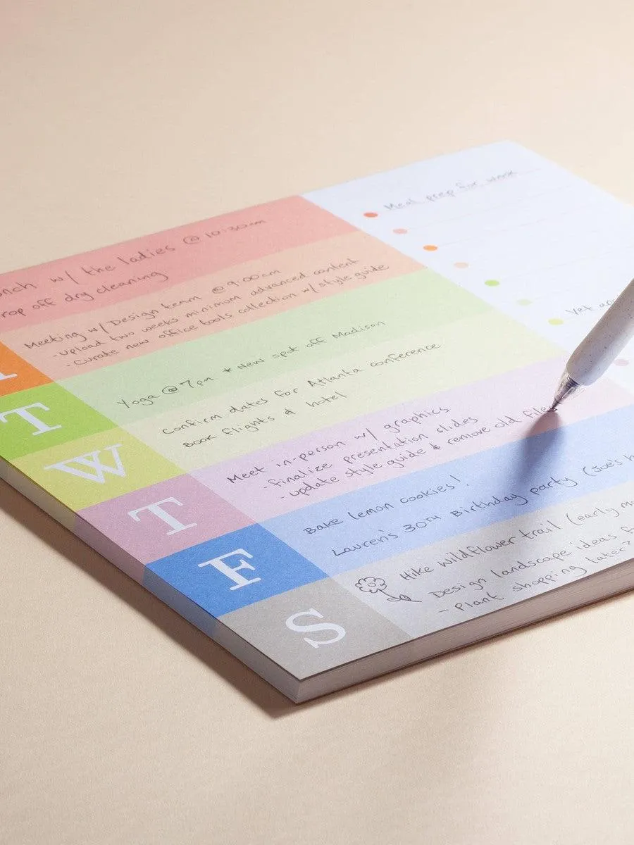 Artist Touch Weekly Notepad & Checklist