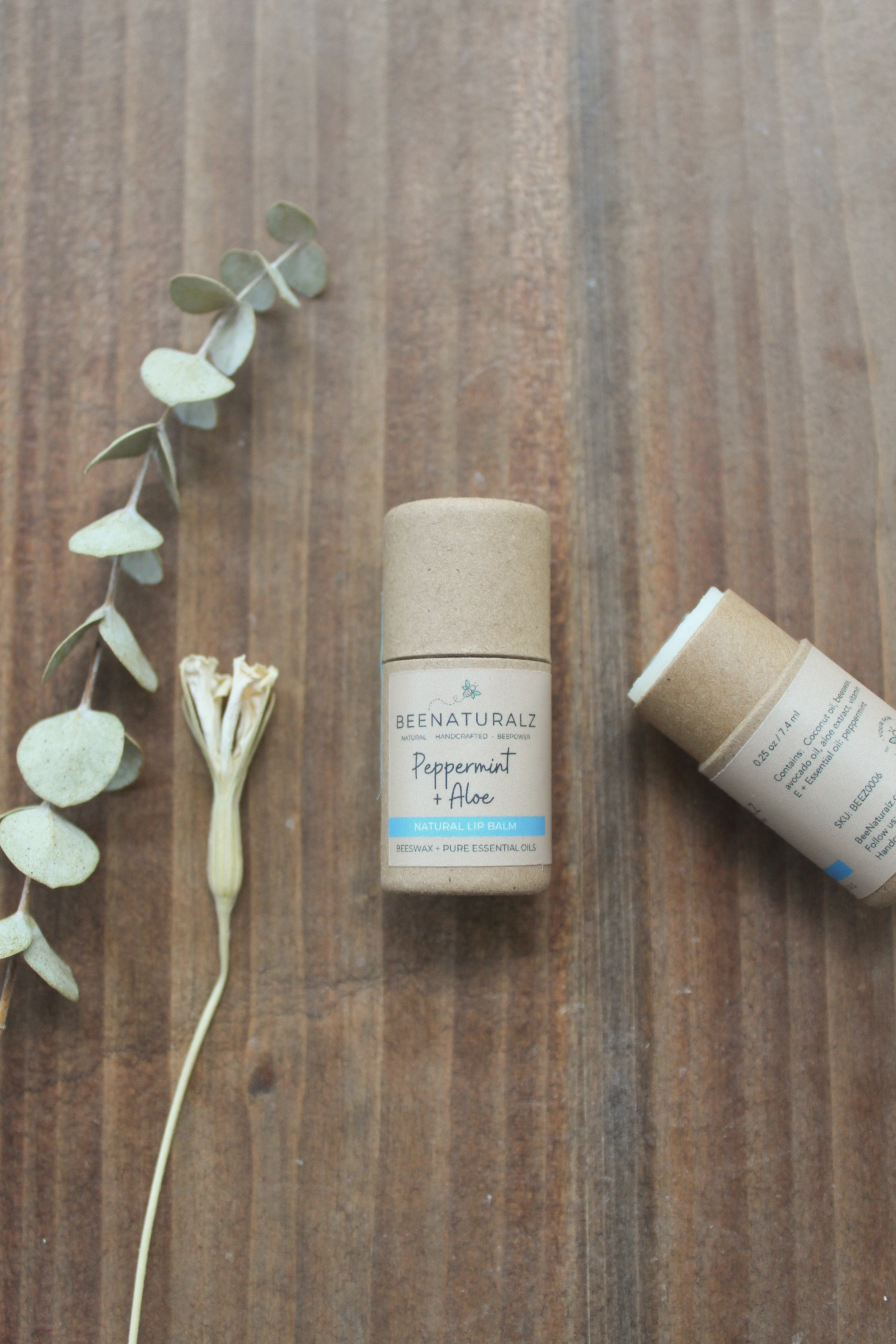 Beeswax Lip Balm - Peppermint   Aloe