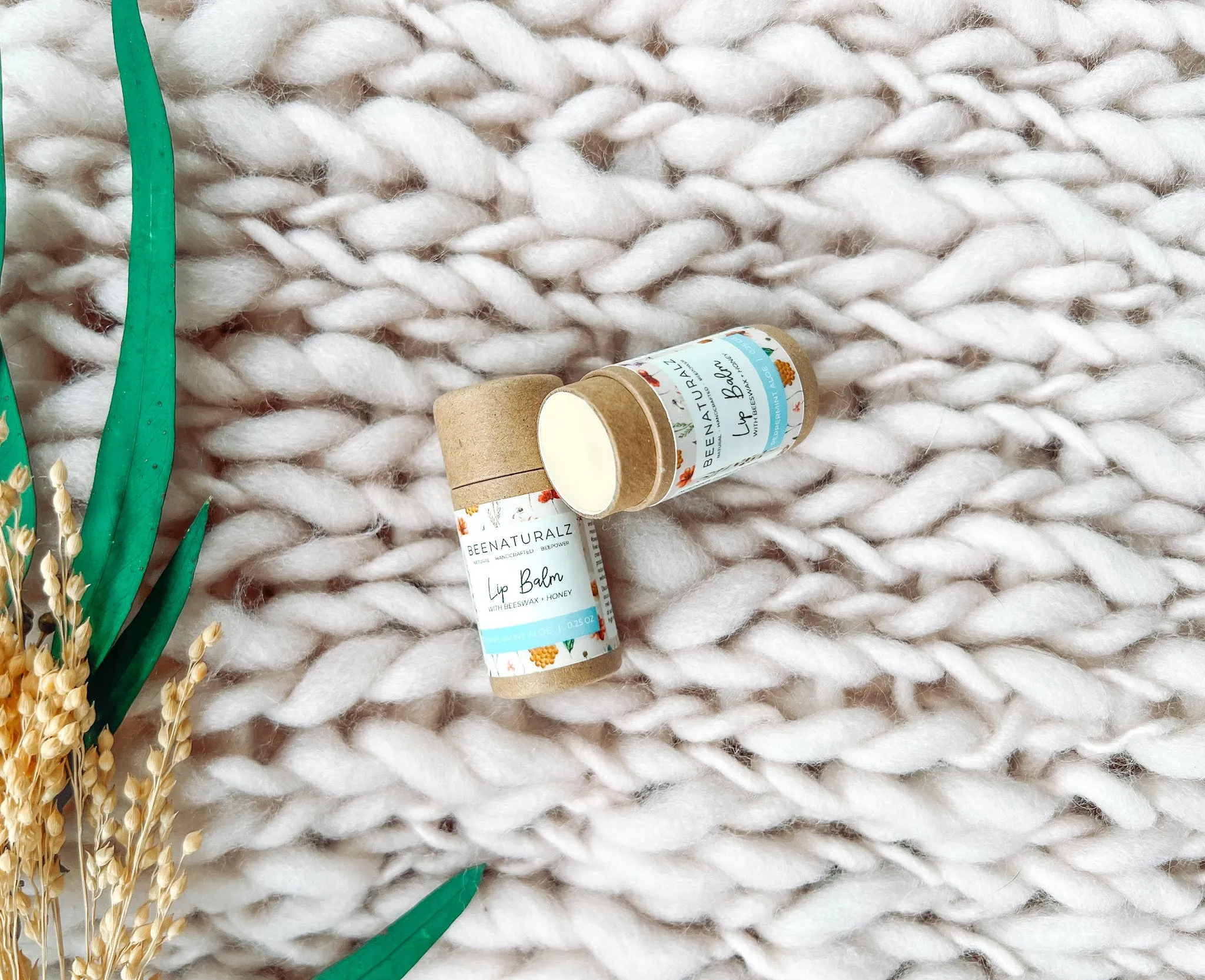 Beeswax Lip Balm - Peppermint   Aloe