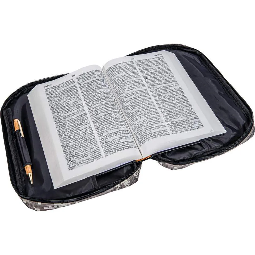 Bible Cover Digital Camo Camouflage Protective Holy Book Tote Carry Case Bag