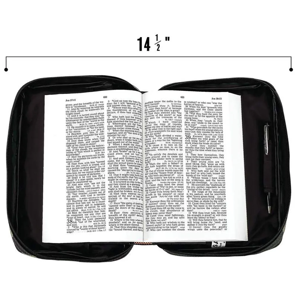 Bible Cover Digital Camo Camouflage Protective Holy Book Tote Carry Case Bag