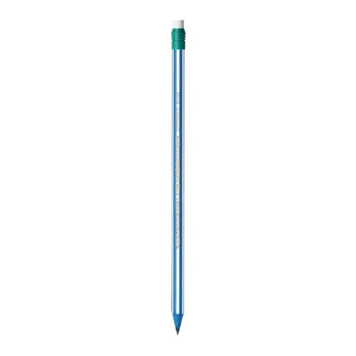 BIC - Card 8 Asst Evolution Pencils & Erasers HB - Stripes
