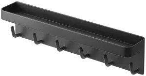 Black Magnetic Key Rack with Tray