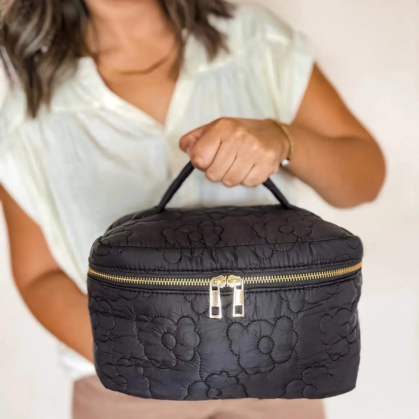 Black Puff Cosmetic Bag