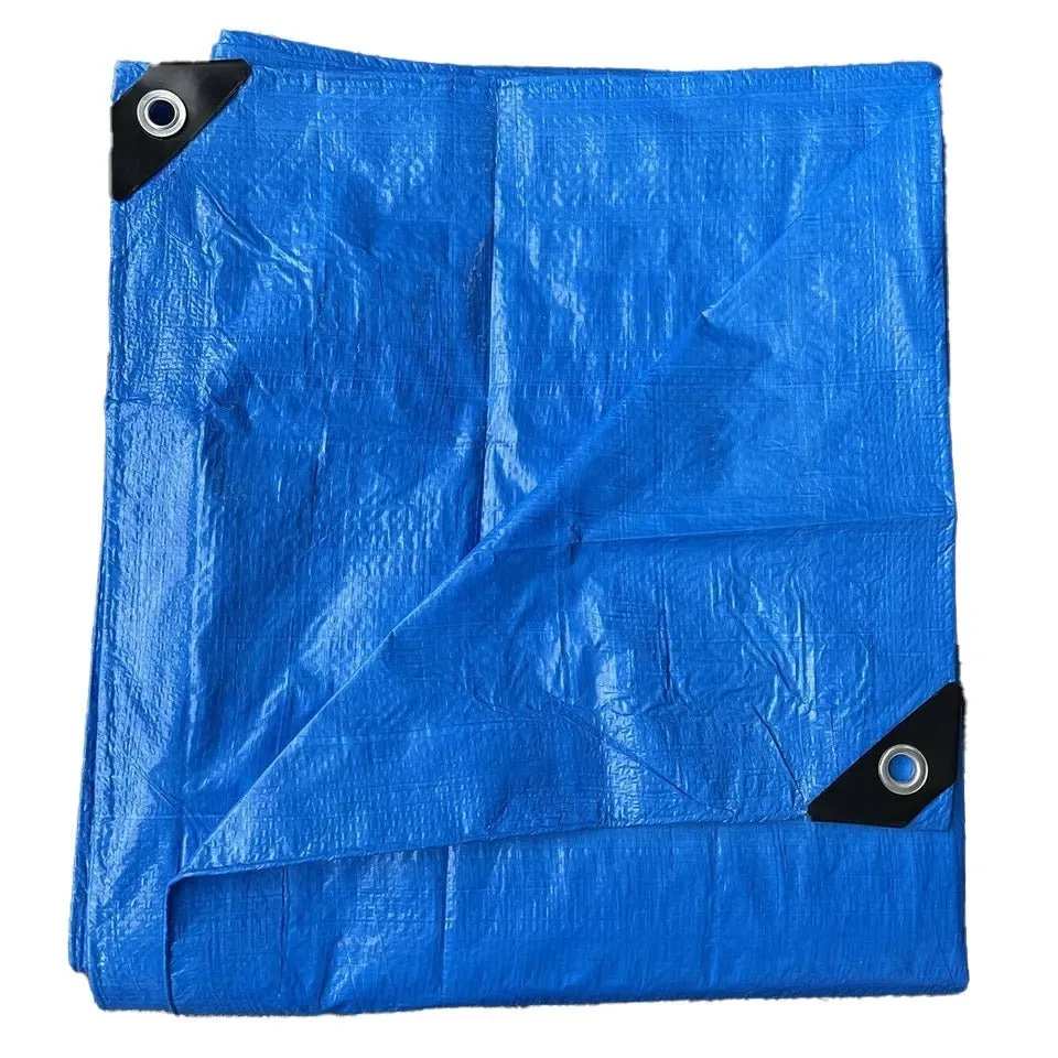 Blue Poly Tarp 20' x 25' (3) Pack - Multipurpose Protective Cover - Lightweight, Durable, Waterproof, Weather Proof - 5 Mil Thick Polyethylene