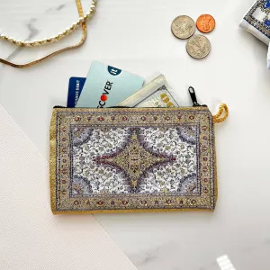 Boho Fabric Pouch Cute Coin Purse Handmade Pouch | Wallet Zippered Organizer | Handmade in Turkey | 4" x 5"
