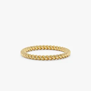 Bold 14k Gold Braided Ring, Nalani
