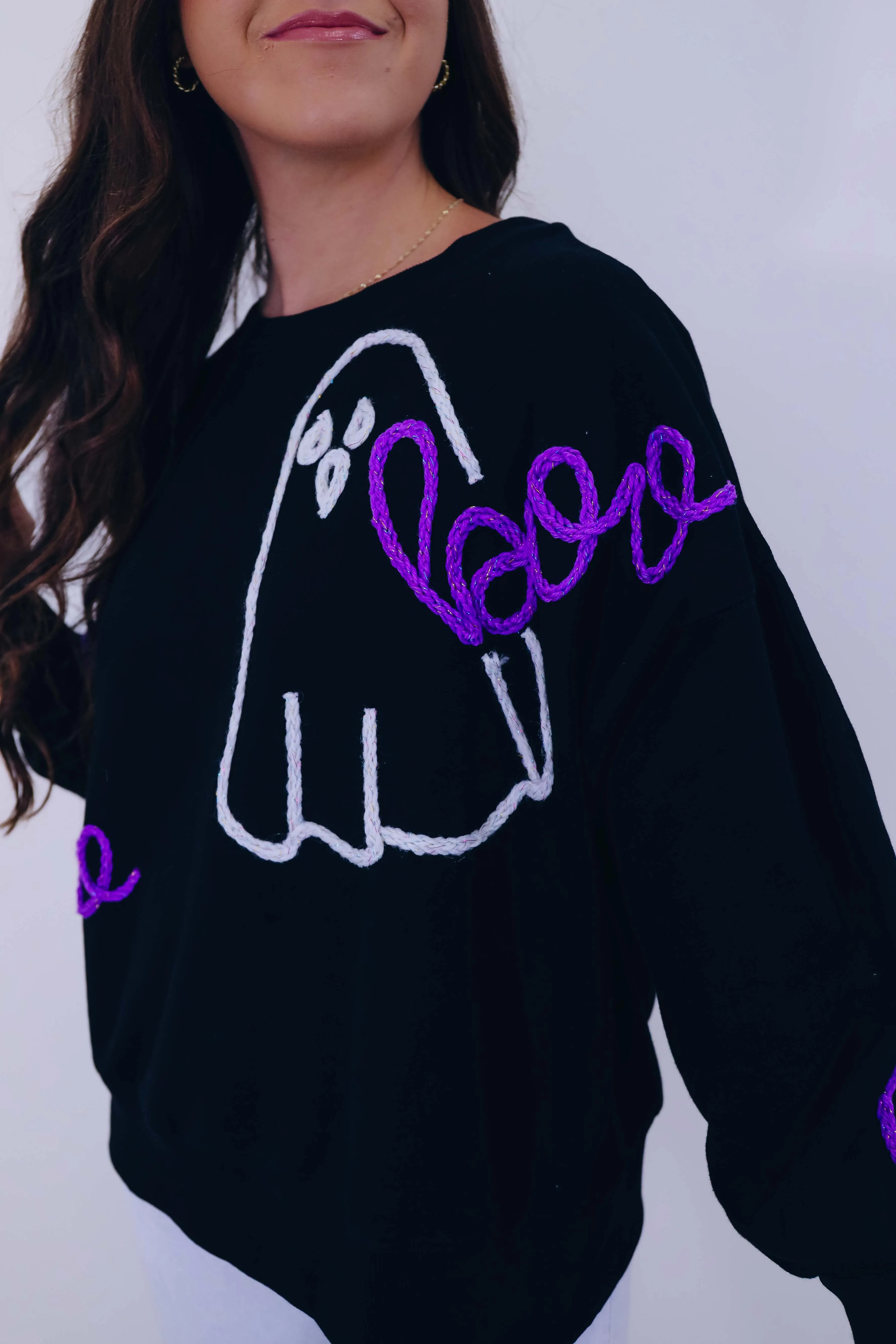 Boo-gie Ghost Embroidered Sweatshirt