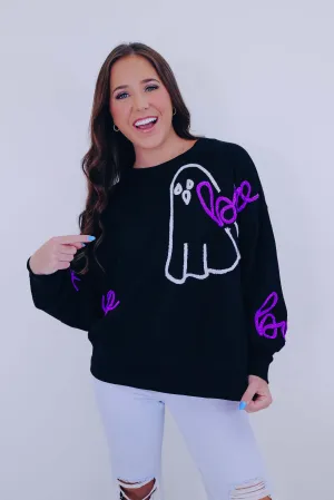 Boo-gie Ghost Embroidered Sweatshirt