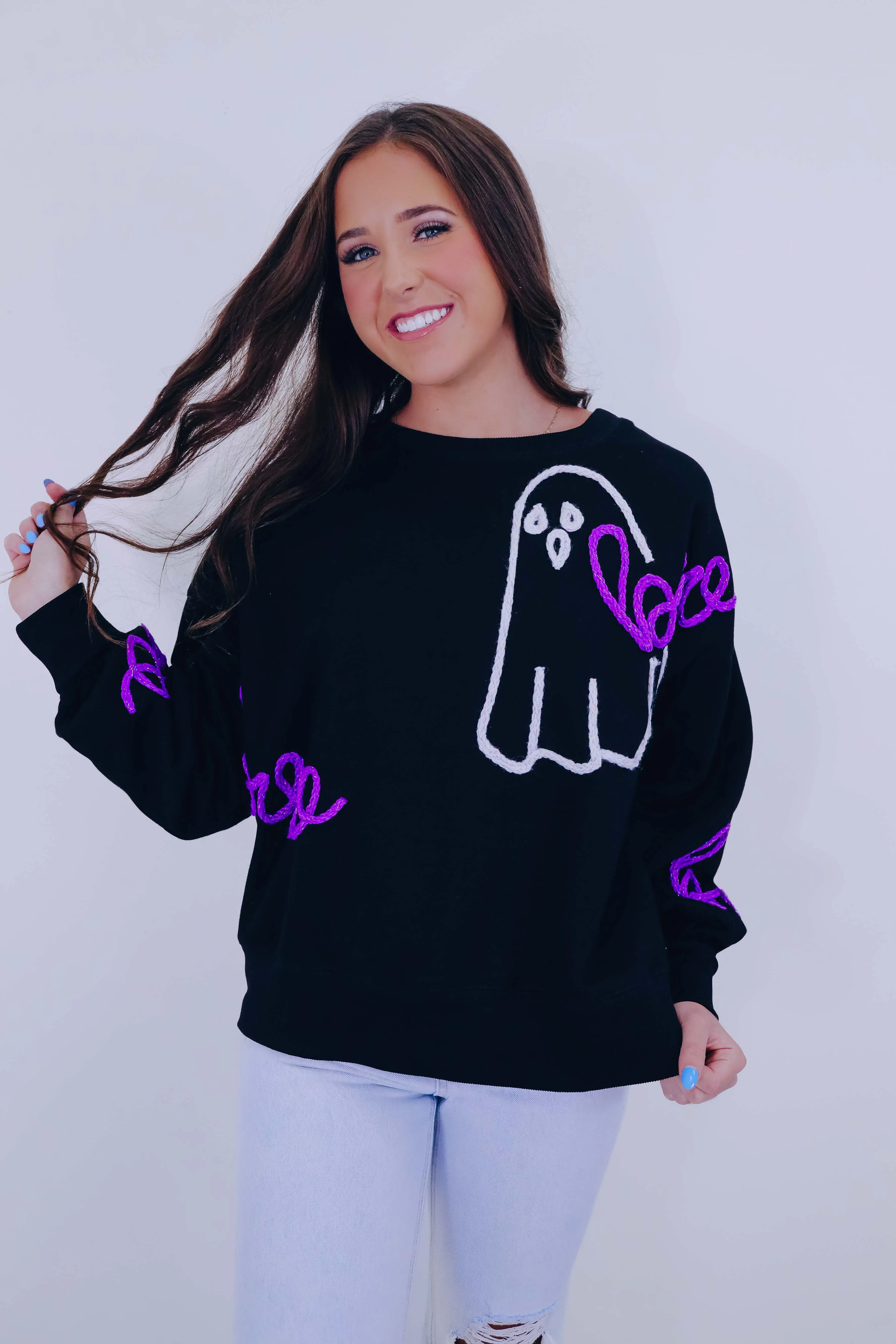 Boo-gie Ghost Embroidered Sweatshirt