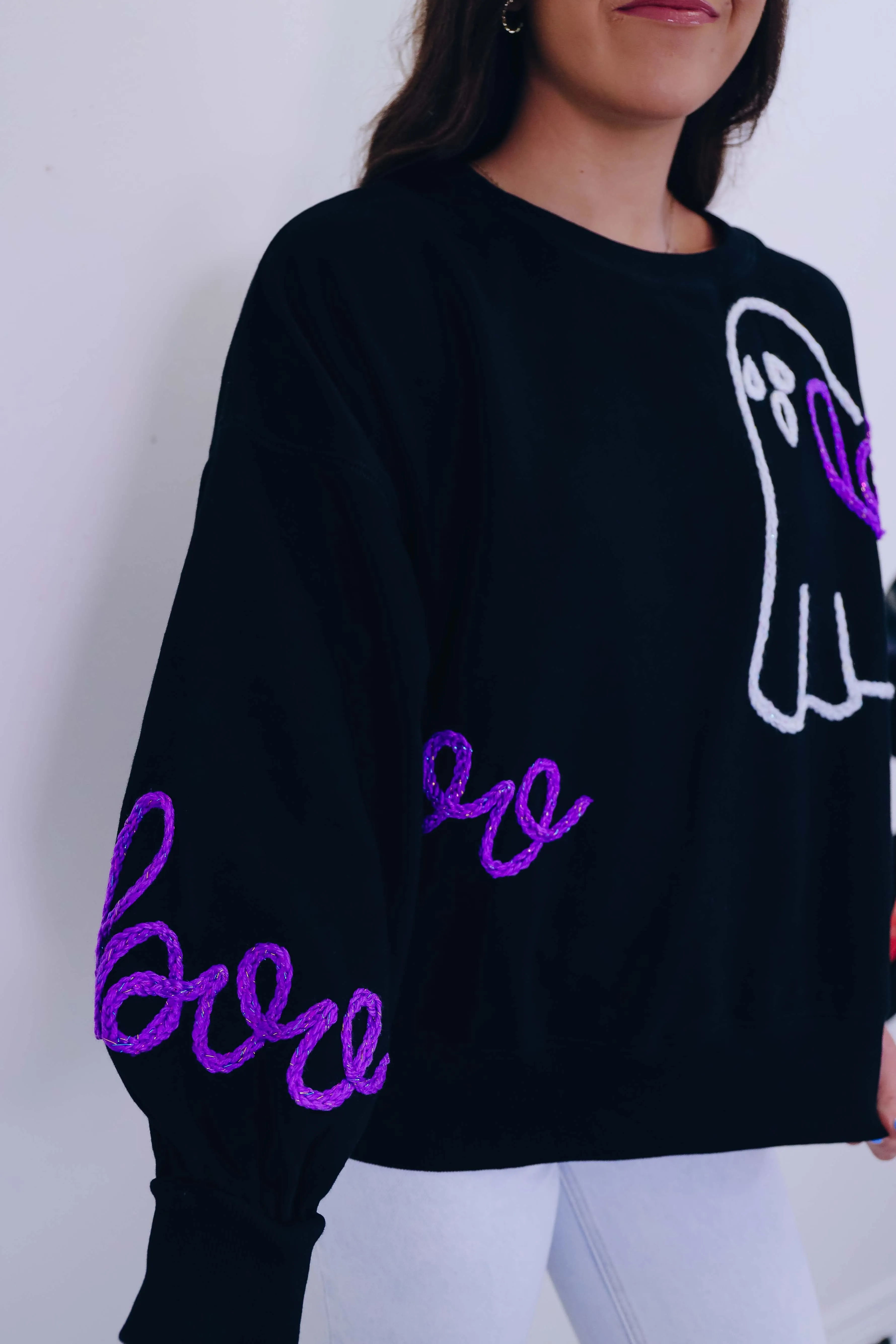 Boo-gie Ghost Embroidered Sweatshirt