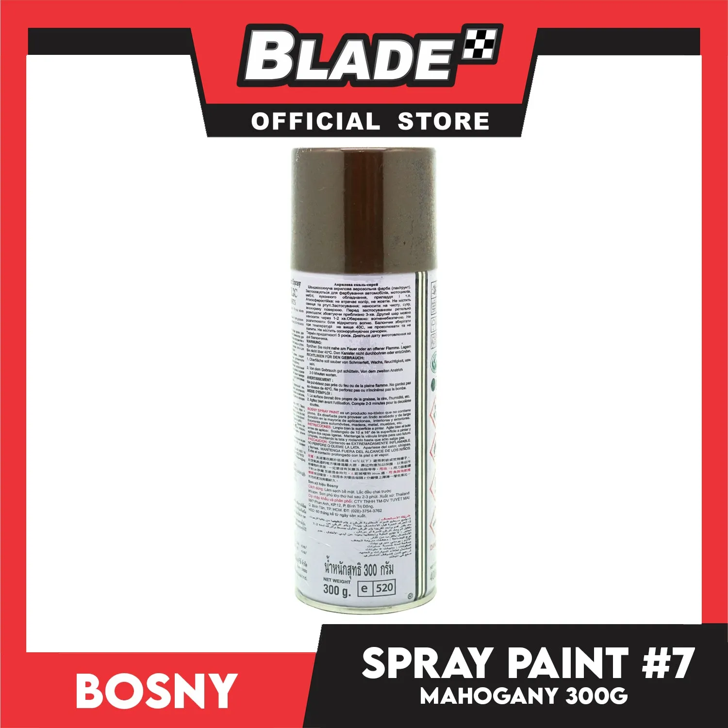 Bosny Spray Paint Mahogany #7 300g