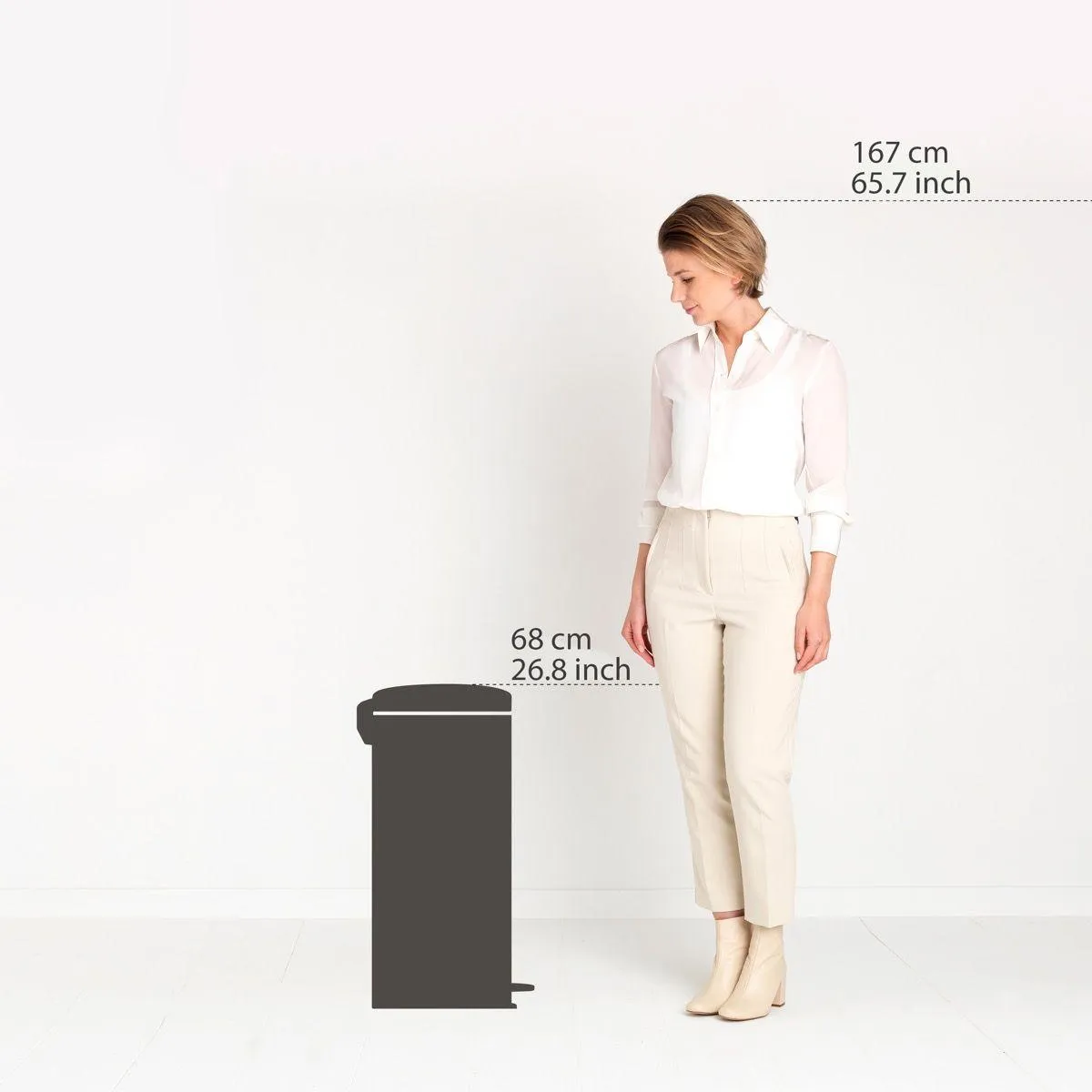 Brabantia Newicon Pedal Bin - 30L - Soft Beige
