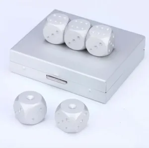 Brushed Stainless Dice Set