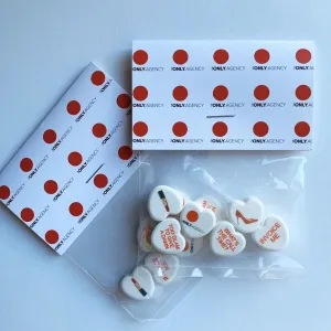 Candy Hearts Branded Bags - 8 Candies Per Bag (100 Bag Minimum)