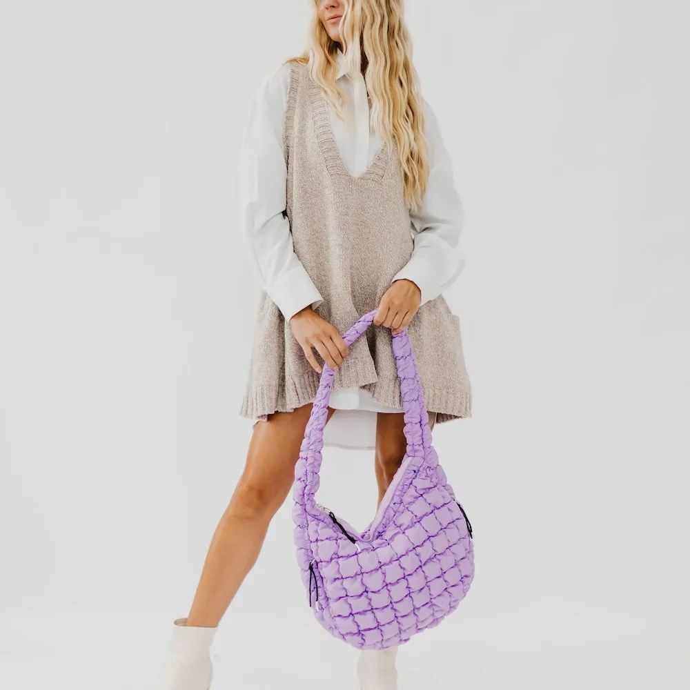 Carmen Quilted Hobo Tote Bag by Pretty Simple