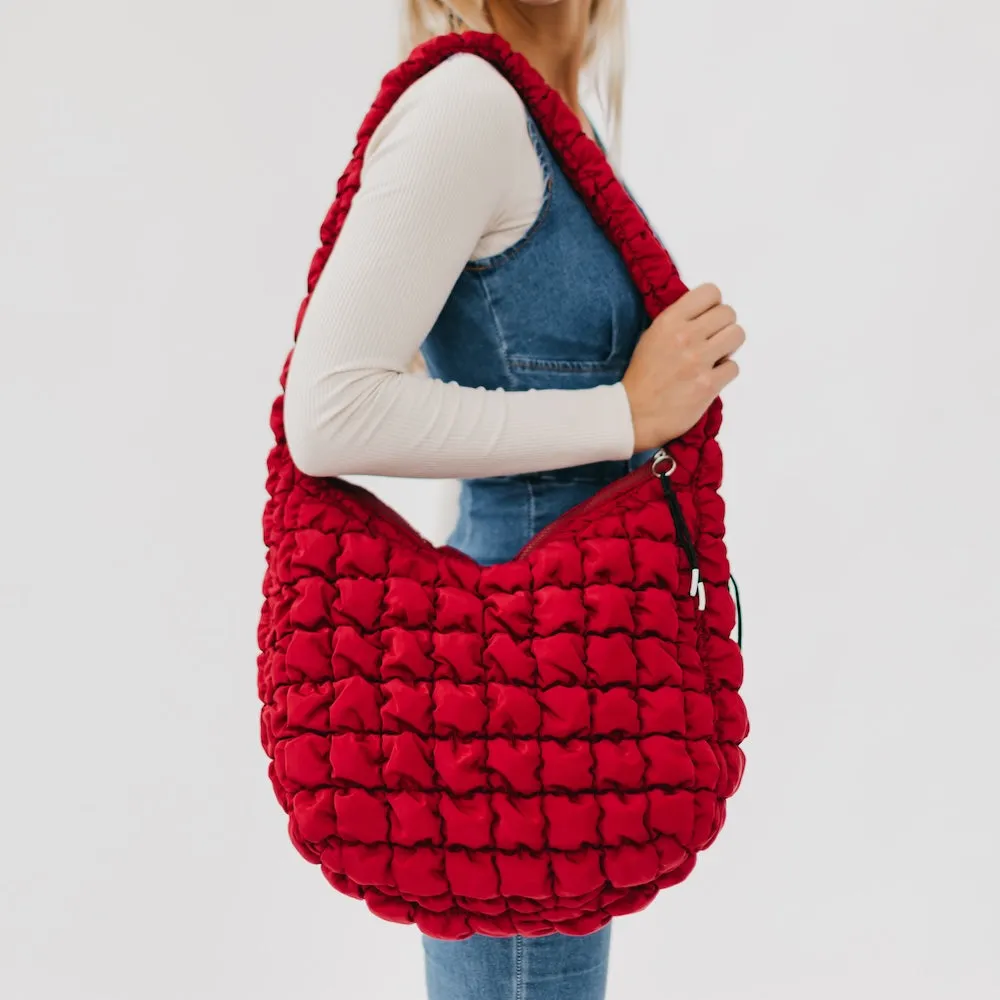 Carmen Quilted Hobo Tote Bag by Pretty Simple