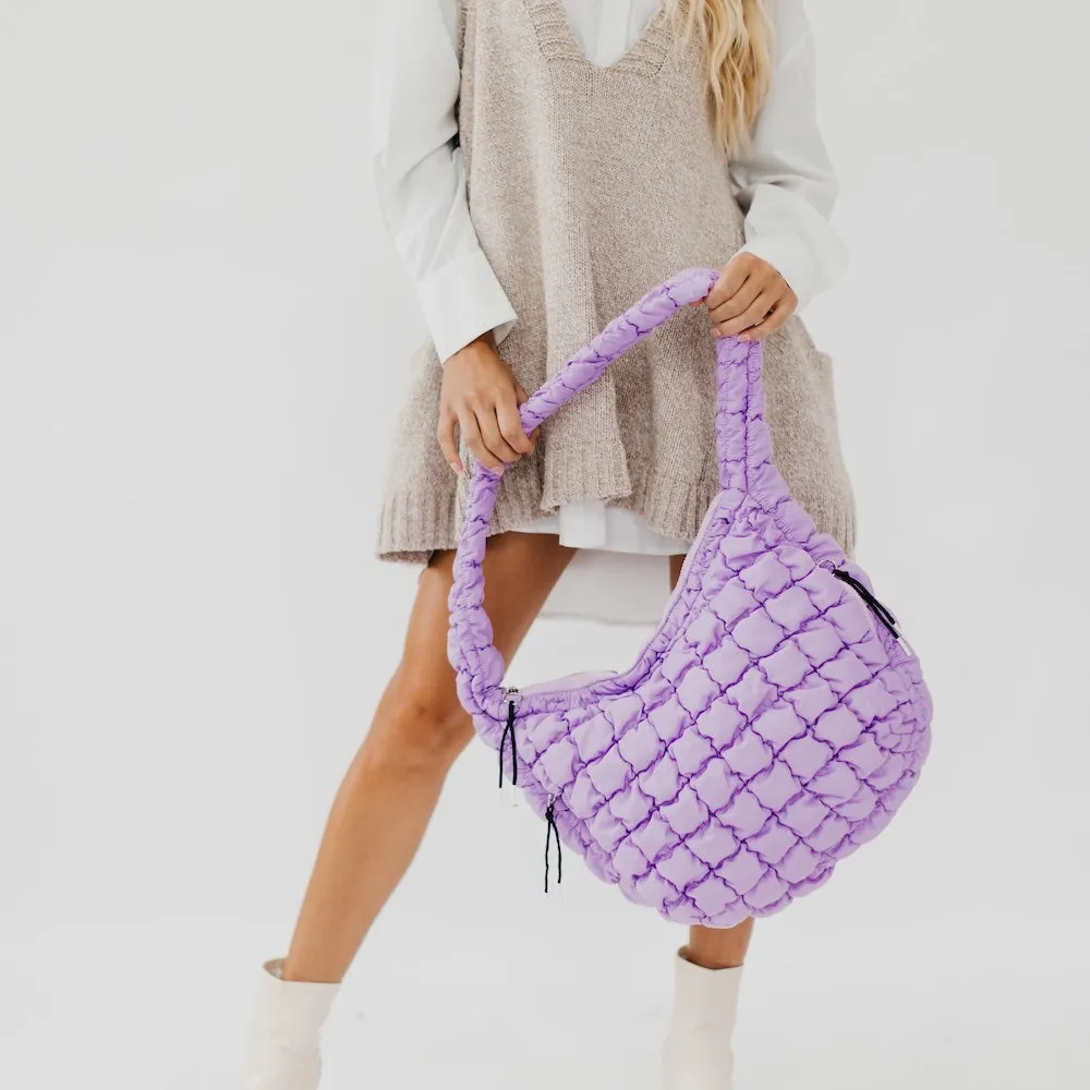 Carmen Quilted Hobo Tote Bag by Pretty Simple