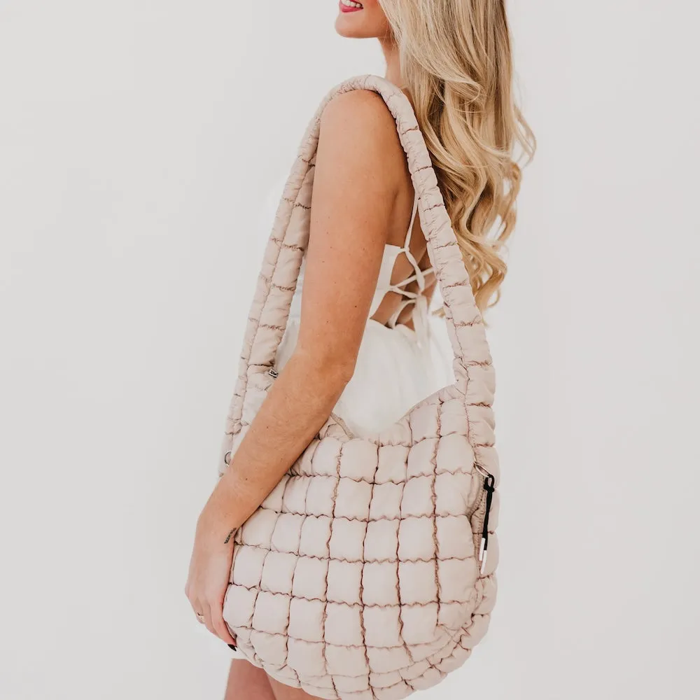 Carmen Quilted Hobo Tote Bag by Pretty Simple