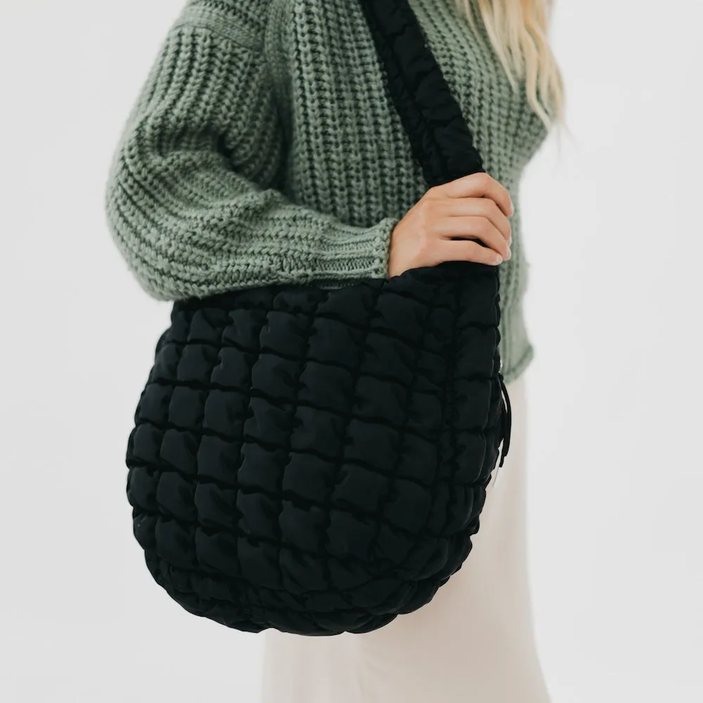 Carmen Quilted Hobo Tote Bag by Pretty Simple