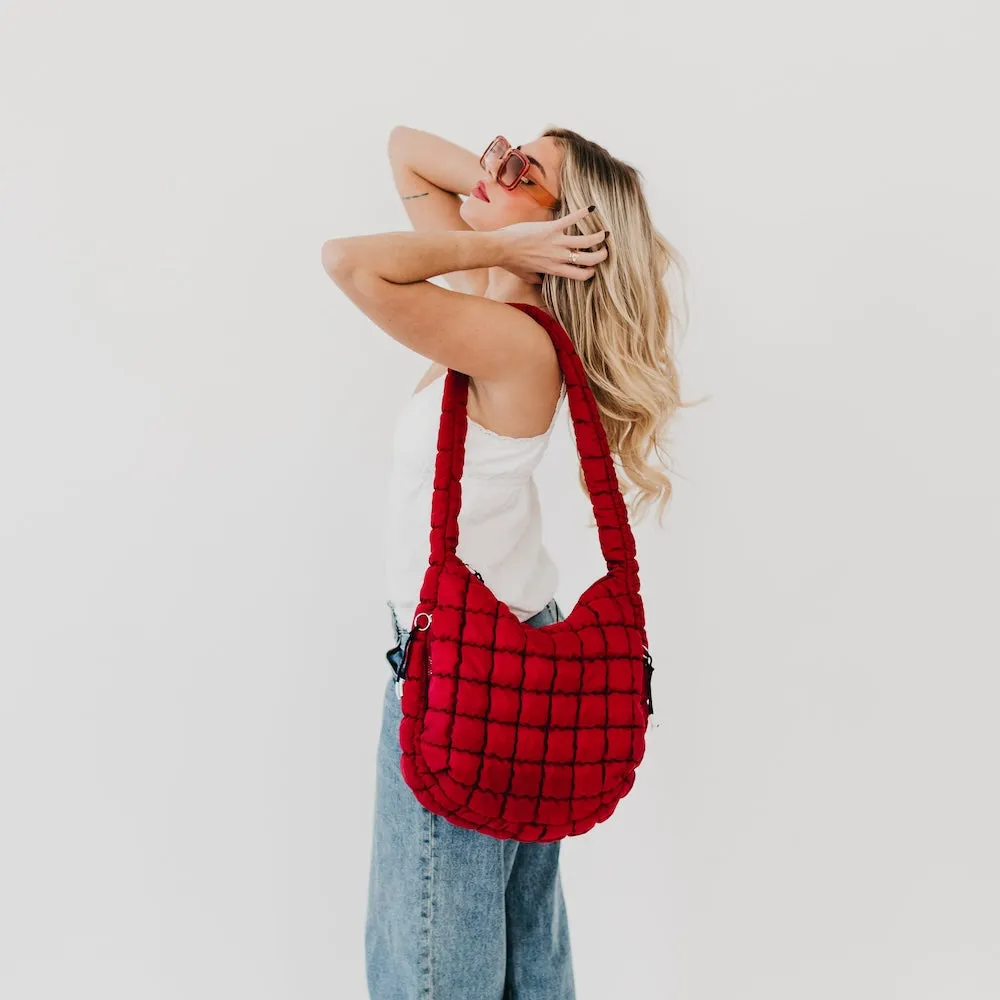 Carmen Quilted Hobo Tote Bag by Pretty Simple