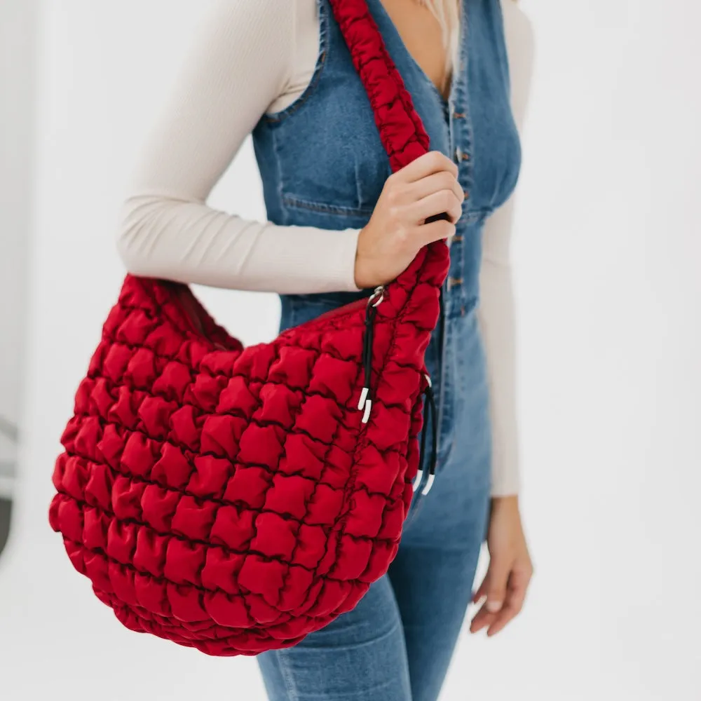 Carmen Quilted Hobo Tote Bag by Pretty Simple
