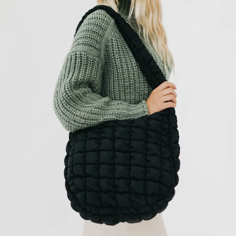 Carmen Quilted Hobo Tote Bag by Pretty Simple
