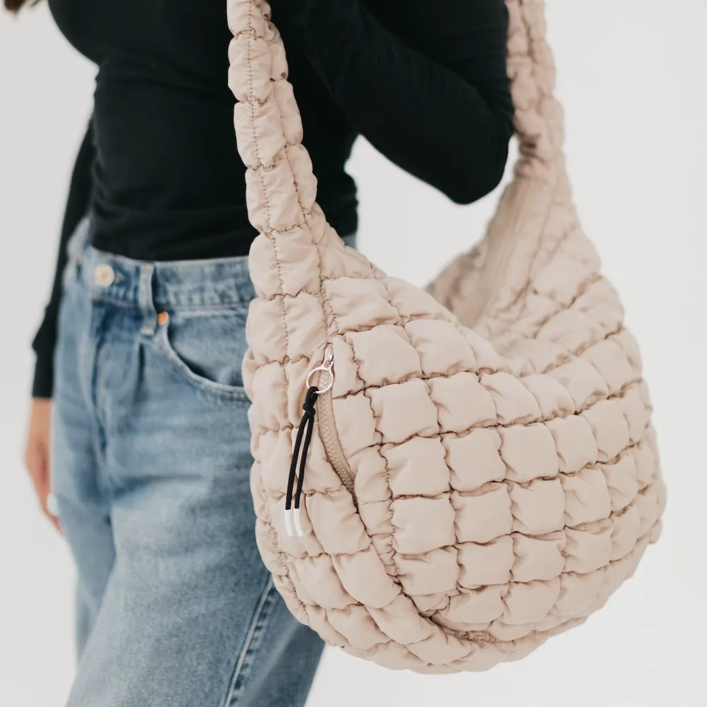Carmen Quilted Hobo Tote Bag by Pretty Simple