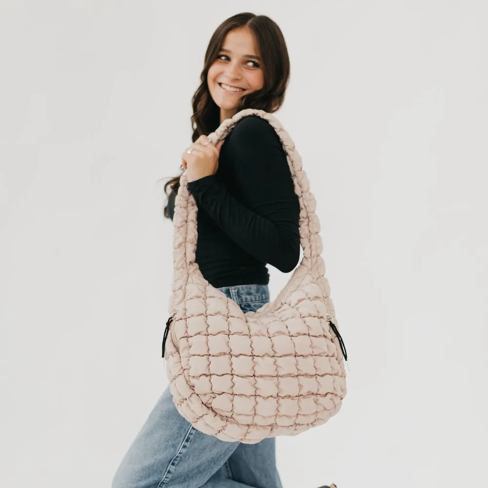 Carmen Quilted Hobo Tote Bag by Pretty Simple