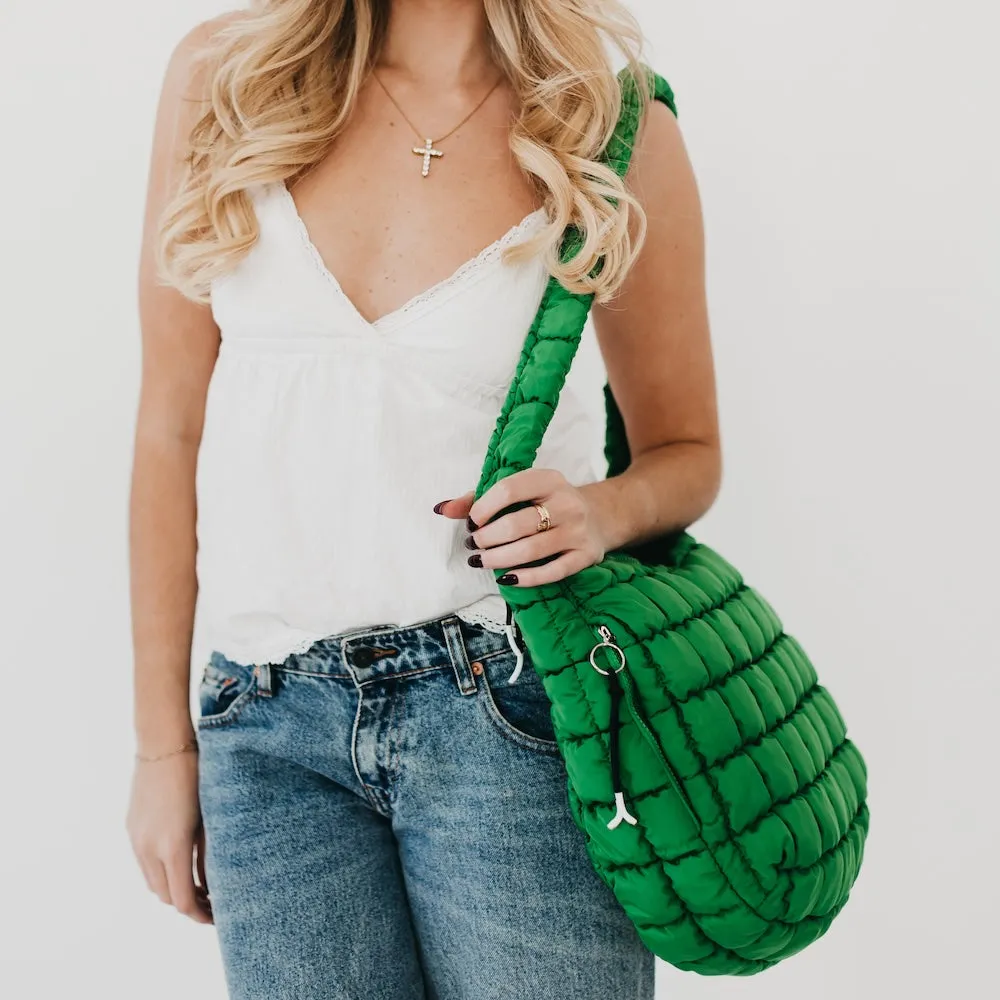 Carmen Quilted Hobo Tote Bag by Pretty Simple