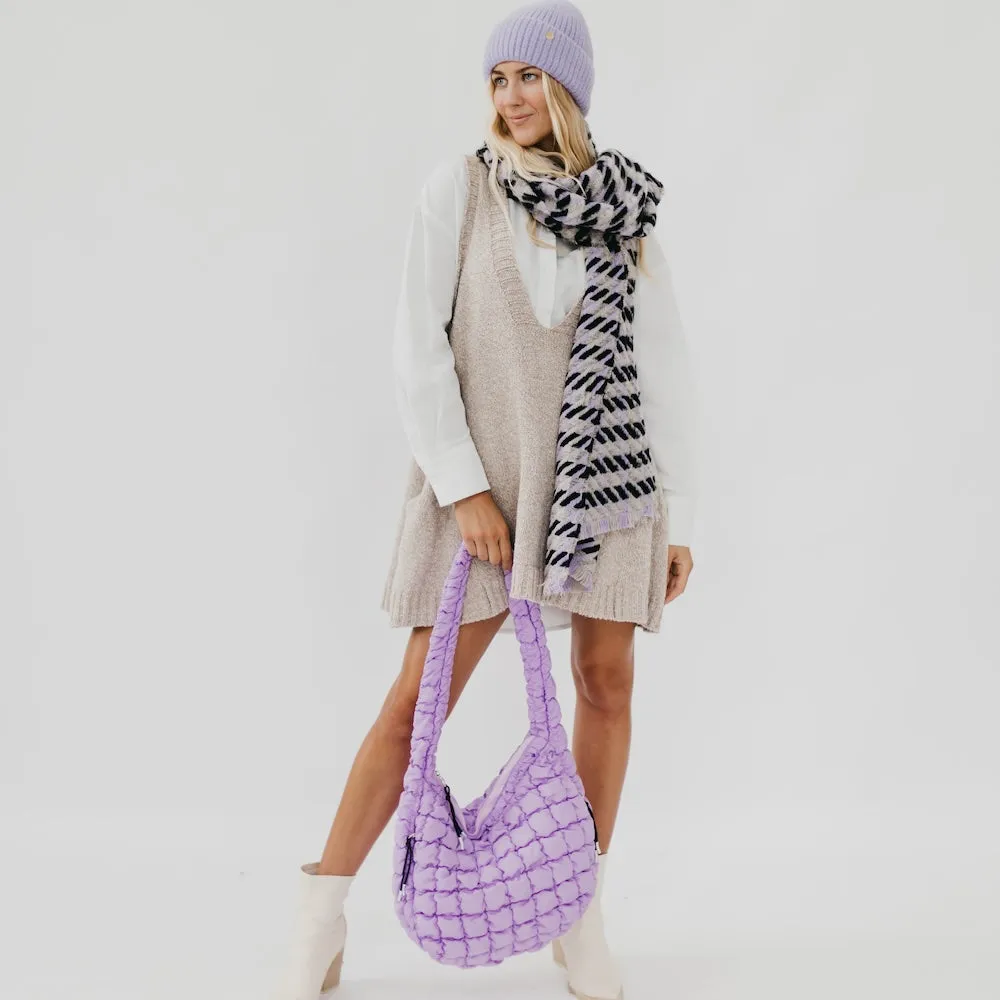 Carmen Quilted Hobo Tote Bag by Pretty Simple