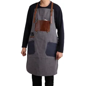 Craftsman Durable Apron Retro Canvas Apron Workshop Long Apron WQ5895