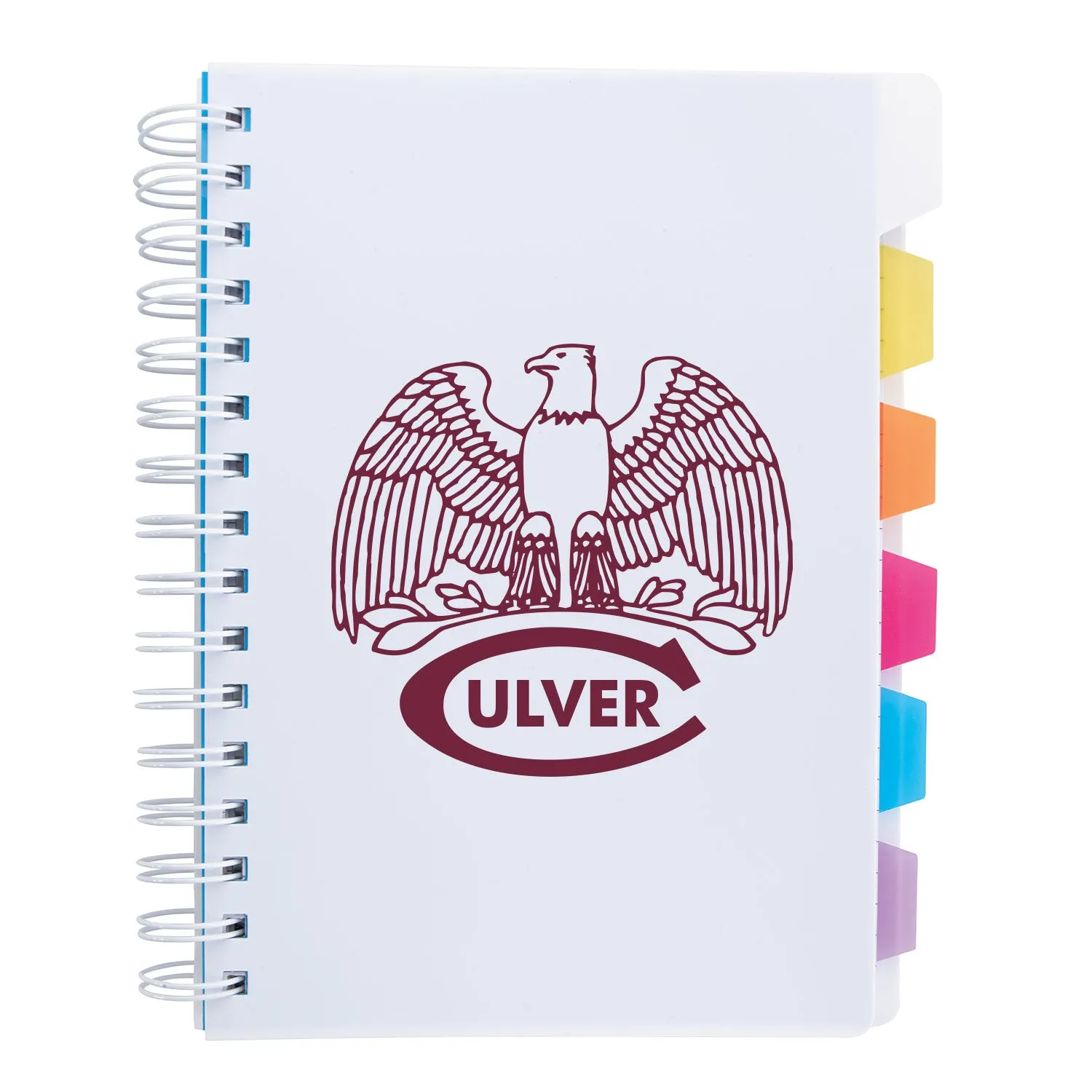 Culver Eagles Spiral Notebook with Tabs - White